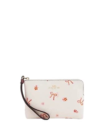 coach bow print wristlet